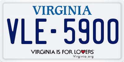 VA license plate VLE5900