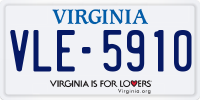 VA license plate VLE5910