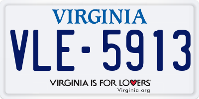 VA license plate VLE5913