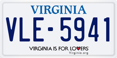 VA license plate VLE5941