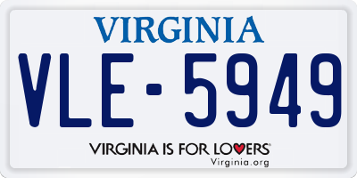 VA license plate VLE5949