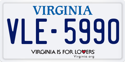 VA license plate VLE5990