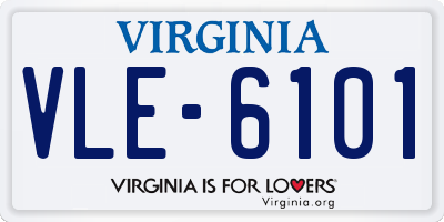 VA license plate VLE6101