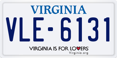 VA license plate VLE6131
