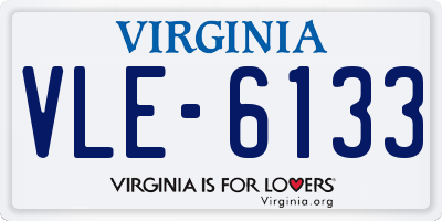 VA license plate VLE6133
