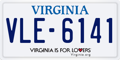 VA license plate VLE6141