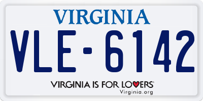 VA license plate VLE6142