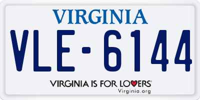 VA license plate VLE6144