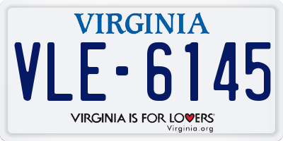 VA license plate VLE6145