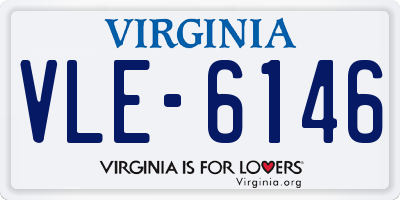 VA license plate VLE6146