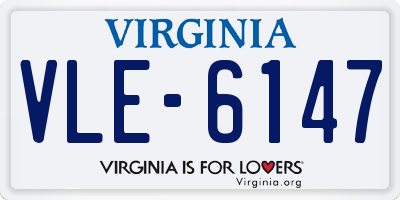 VA license plate VLE6147