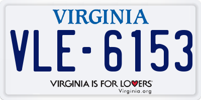 VA license plate VLE6153