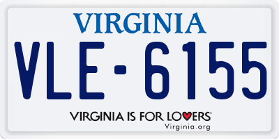 VA license plate VLE6155