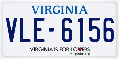 VA license plate VLE6156