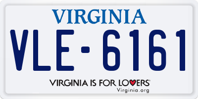 VA license plate VLE6161