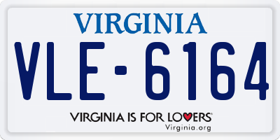 VA license plate VLE6164