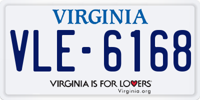 VA license plate VLE6168