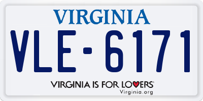 VA license plate VLE6171