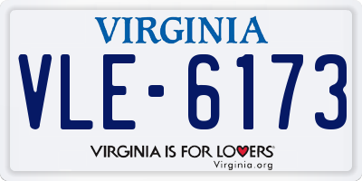 VA license plate VLE6173