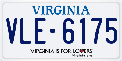 VA license plate VLE6175