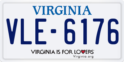 VA license plate VLE6176