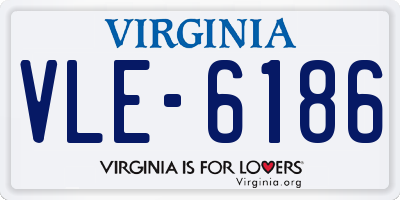 VA license plate VLE6186