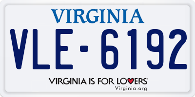 VA license plate VLE6192