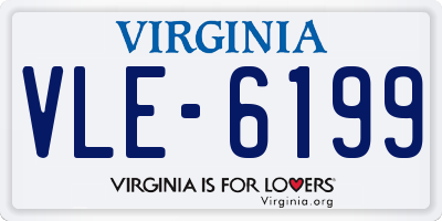 VA license plate VLE6199