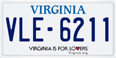 VA license plate VLE6211