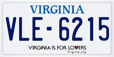 VA license plate VLE6215