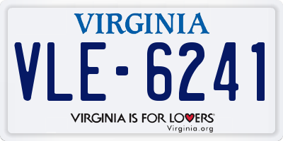 VA license plate VLE6241