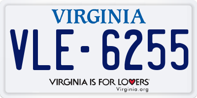 VA license plate VLE6255