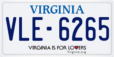 VA license plate VLE6265