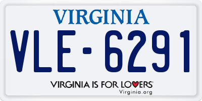VA license plate VLE6291