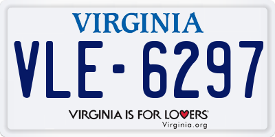 VA license plate VLE6297