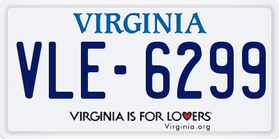 VA license plate VLE6299
