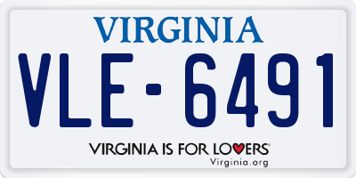 VA license plate VLE6491