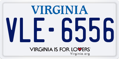 VA license plate VLE6556