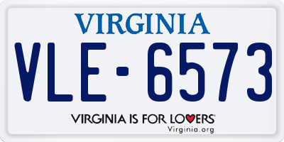 VA license plate VLE6573