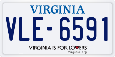 VA license plate VLE6591