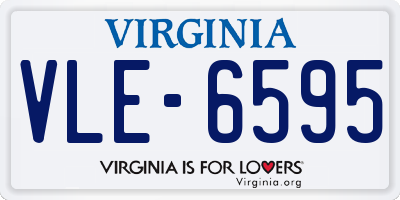 VA license plate VLE6595