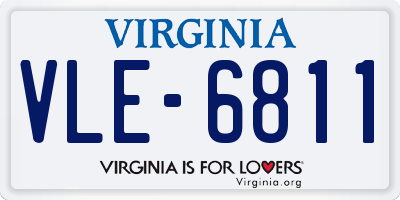 VA license plate VLE6811