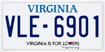 VA license plate VLE6901