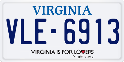 VA license plate VLE6913