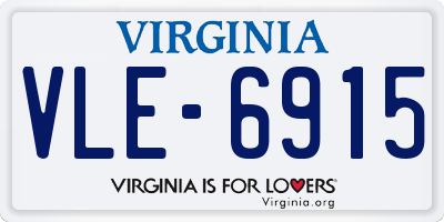 VA license plate VLE6915