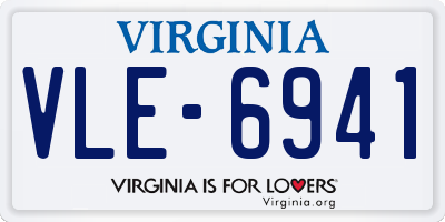 VA license plate VLE6941
