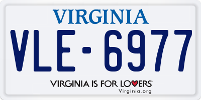 VA license plate VLE6977