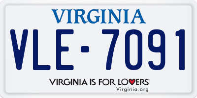 VA license plate VLE7091