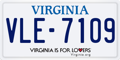 VA license plate VLE7109