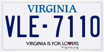 VA license plate VLE7110